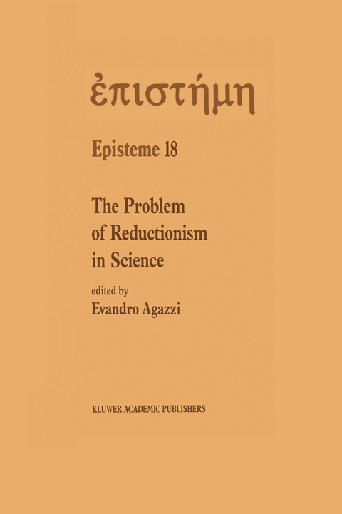 The Problem of Reductionism in Science - 