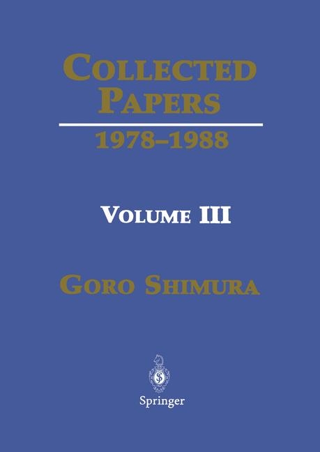 Collected Papers III - Goro Shimura