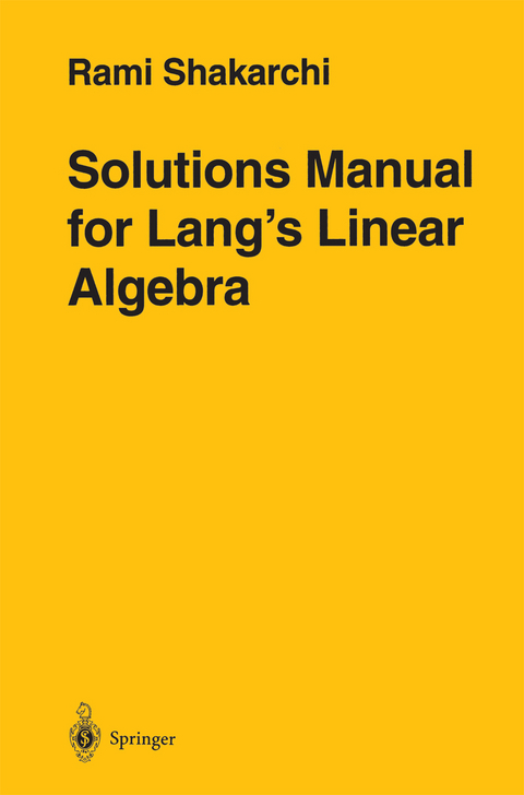 Solutions Manual for Lang’s Linear Algebra - Rami Shakarchi