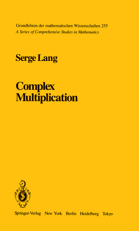 Complex Multiplication - S. Lang