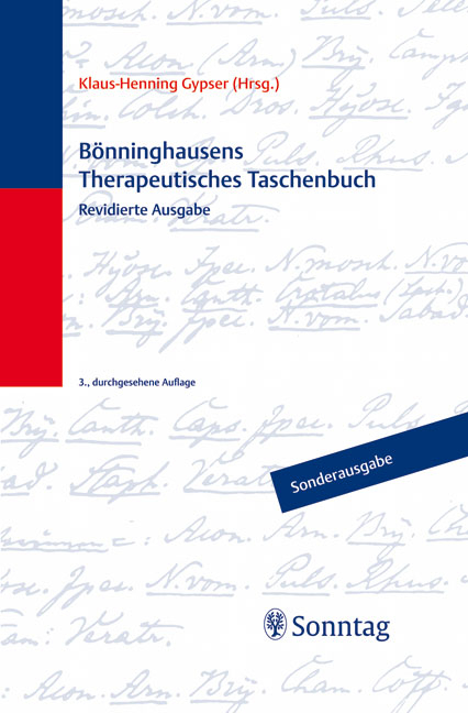Bönninghausens Therapeutisches Taschenbuch - Revidierte Ausgabe (ohne CD-ROM) - 