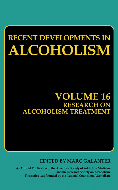 Research on Alcoholism Treatment - Marc Galanter