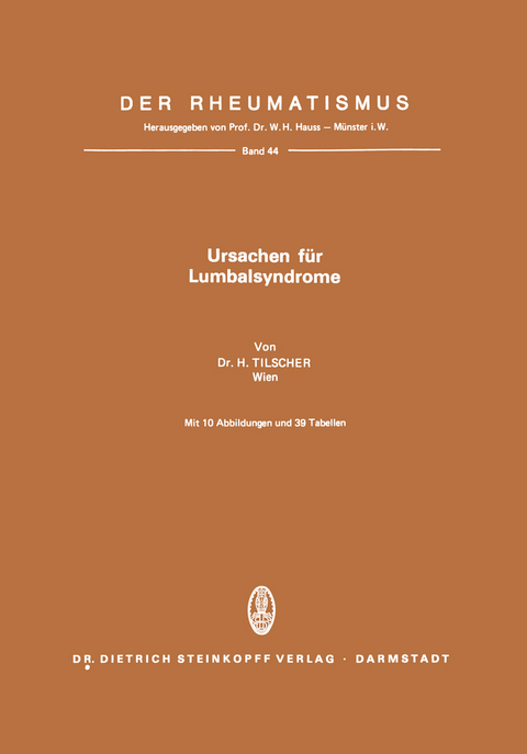 Ursachen für Lumbalsyndrome - H. Tilscher