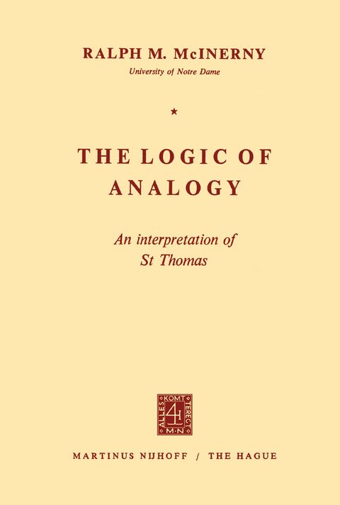 The Logic of Analogy - R.M. McInerny