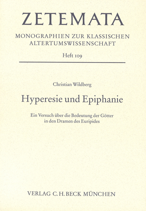Hyperesie und Epiphanie - Christian Wildberg