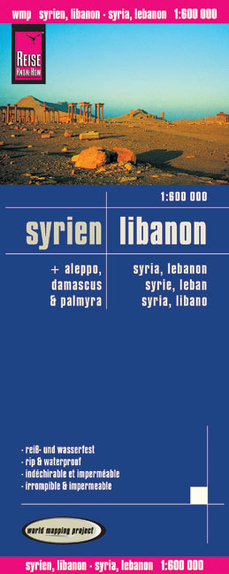 Reise Know-How Landkarte Syrien, Libanon (1:600.000) mit Aleppo, Damaskus, Palmyra - Reise Know-How Verlag Reise Know-How Verlag Peter Rump