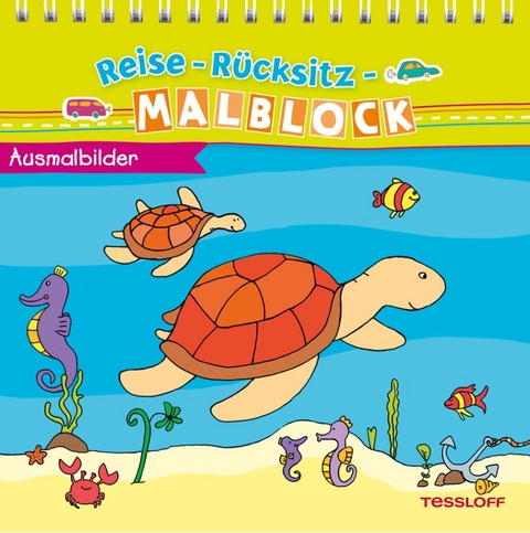 Reise-Rücksitz-Malblock Ausmalbilder