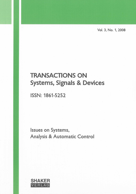 Transactions on Systems, Signals and Devices Vol. 3, No. 1 - 