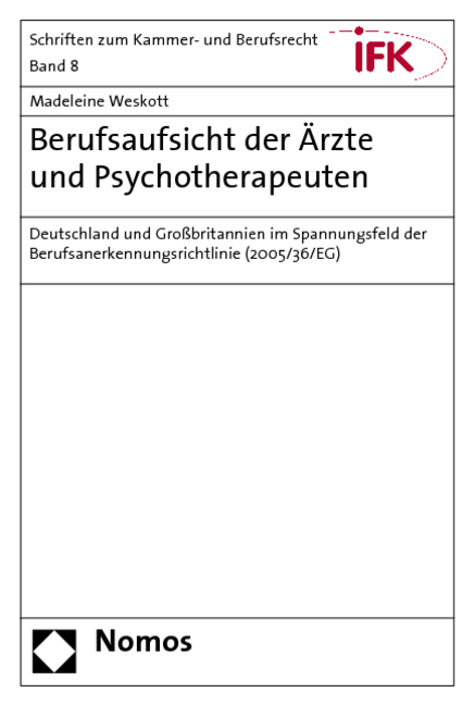 Berufsaufsicht der Ärzte und Psychotherapeuten - Madeleine Weskott