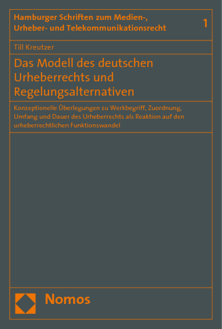 Das Modell des deutschen Urheberrechts und Regelungsalternativen - Till Kreutzer