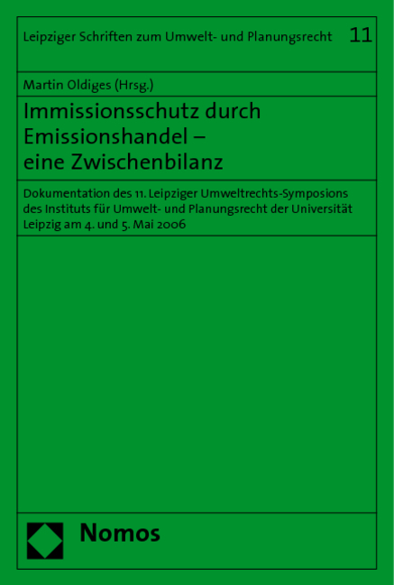 Immissionsschutz durch Emissionshandel - eine Zwischenbilanz - 