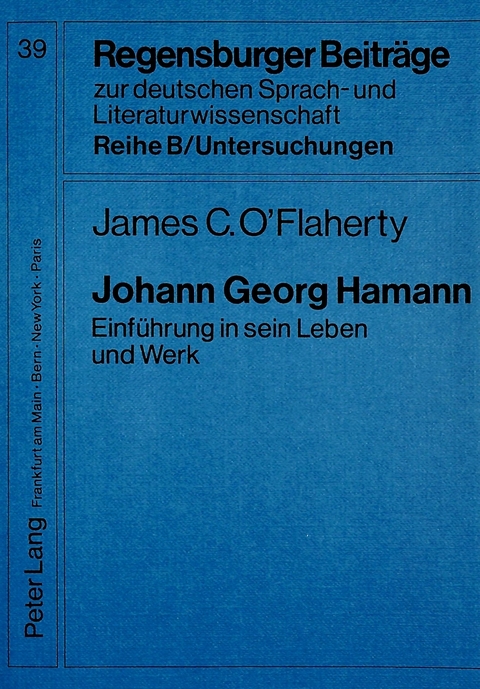 Johann Georg Hamann - James C. O'Flaherty