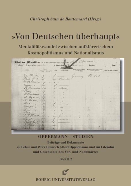 "Von Deutschen überhaupt". Mentalitätswandel zwischen aufklärerischem Kosmopolitismus und Nationalismus - 