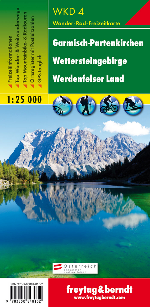 WKD 4 Garmisch-Partenkirchen - Wettersteingebirge - Werdenfelser Land, Wanderkarte 1:25.000 - 
