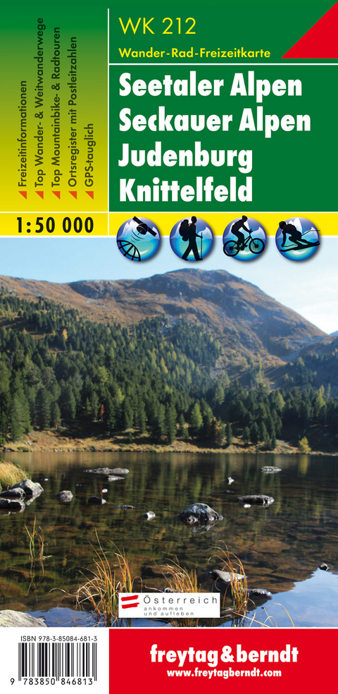 WK 212 Seetaler Alpen - Seckauer Alpen - Judenburg - Knittelfeld, Wanderkarte 1:50.000 - 