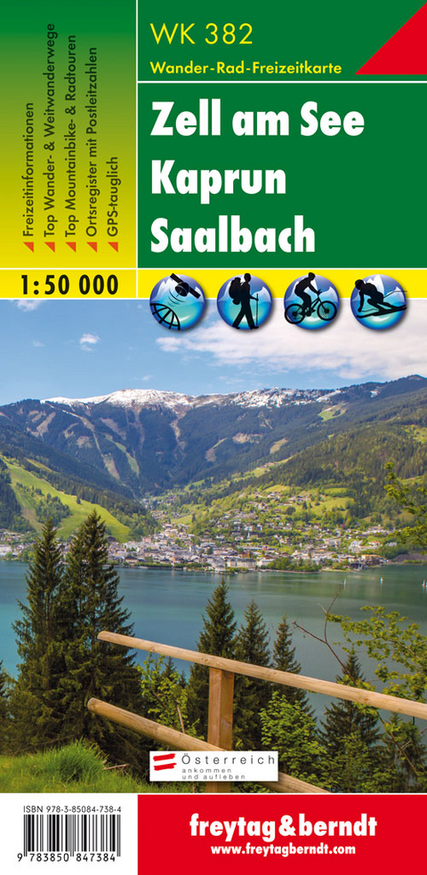 WK 382 Zell am See - Kaprun - Saalbach, Wanderkarte 1:50.000 - 