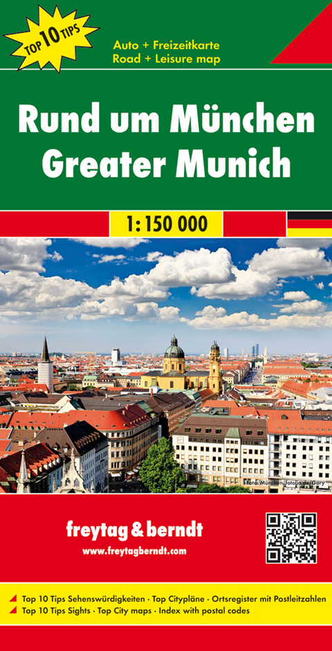 Rund um München, Top 10 Tips, Autokarte 1:150.000 - 