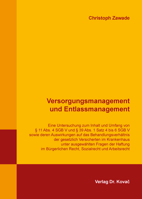 Versorgungsmanagement und Entlassmanagement - Christoph Zawade