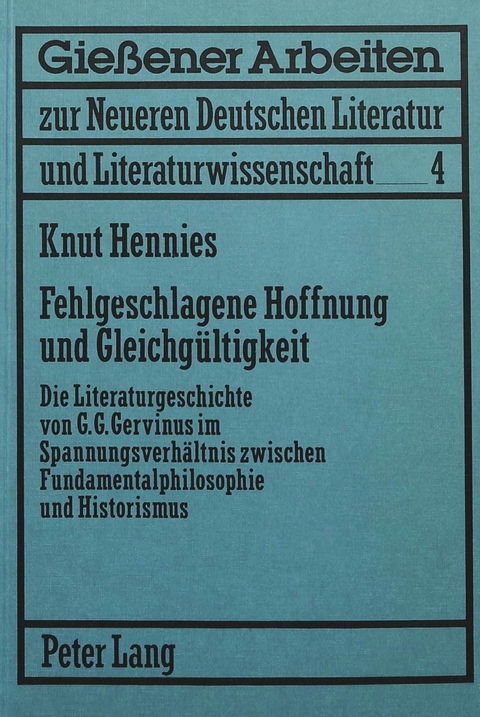 Fehlgeschlagene Hoffnung und Gleichgültigkeit - Knut Hennies