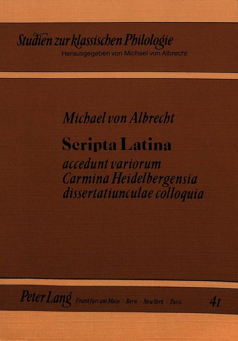 Scripta Latina - Christiane Von Albrecht