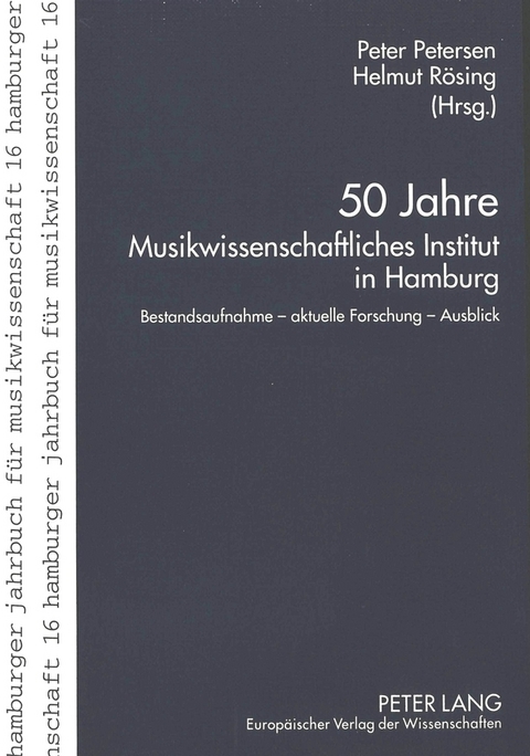 50 Jahre Musikwissenschaftliches Institut in Hamburg - 