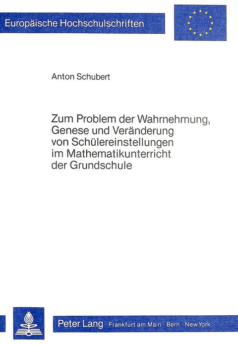 Zum Problem der Wahrnehmung, Genese und Veränderung - Anton Schubert