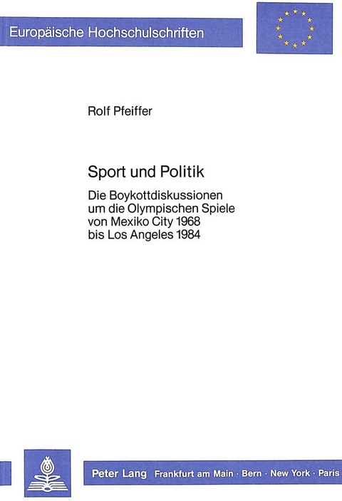 Sport und Politik - Rolf Pfeiffer