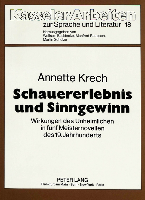 Schauererlebnis und Sinngewinn - Annette Krech