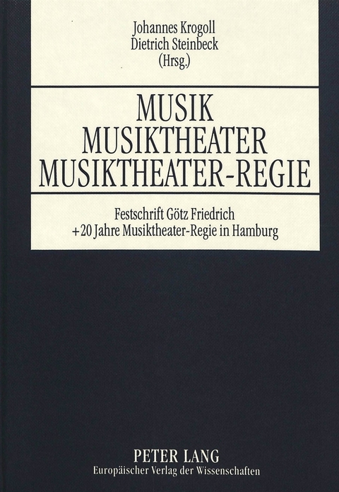 Musik - Musiktheater - Musiktheater-Regie - 