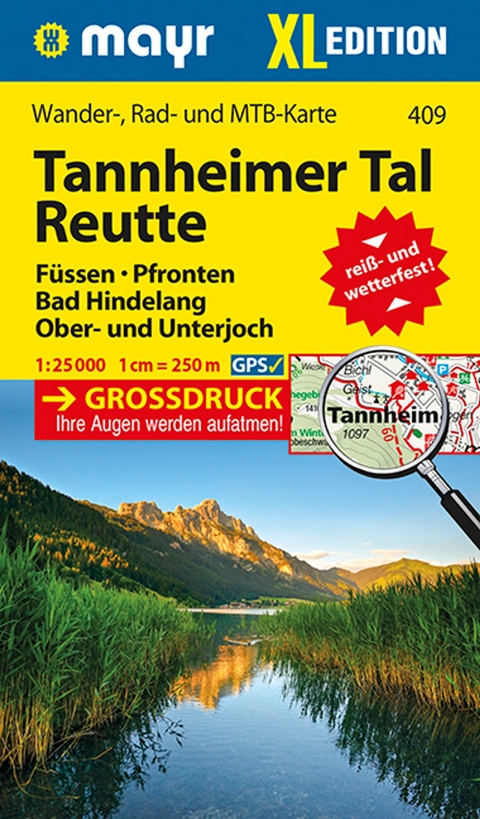 Mayr Wanderkarte Tannheimer Tal, Reutte XL 1:25.000