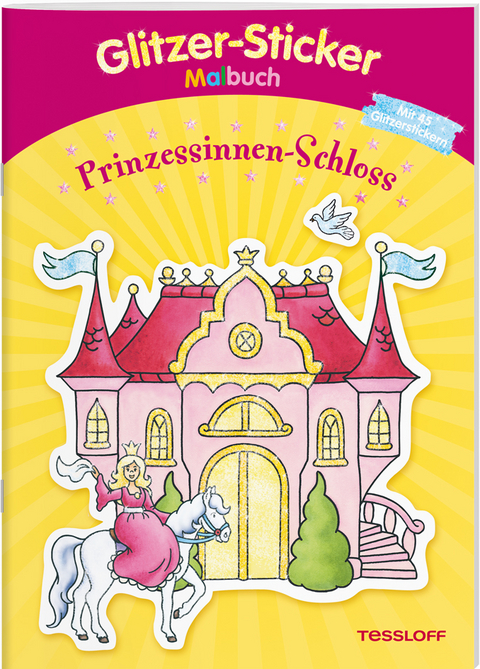 Glitzer-Sticker Malbuch. Prinzessinnen-Schloss