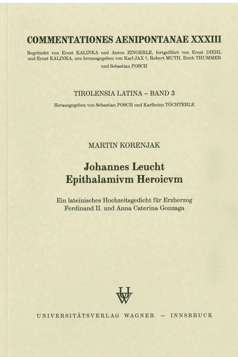 Johannes Leucht: Epithalamivm Heroicvm - Marin Korenjak