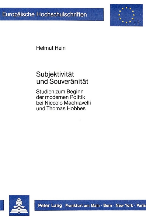 Subjektivität und Souveränität - Helmut Hein