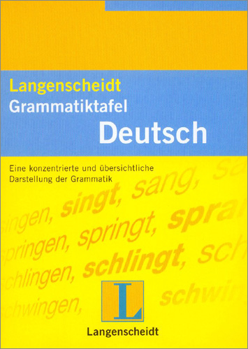 Langenscheidt Grammatiktafel Deutsch - Falttafel