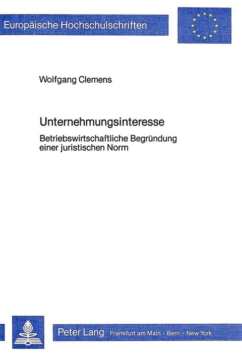 Unternehmungsinteresse - Wolfgang Clemens