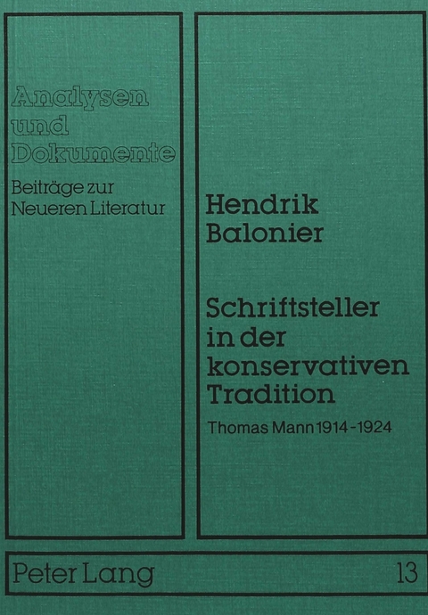 Schriftsteller in der konservativen Tradition