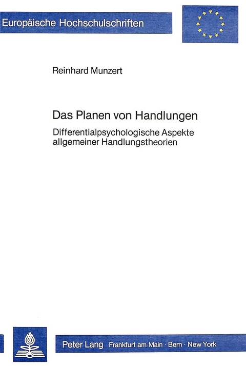 Das Planen von Handlungen - Reinhard Munzert
