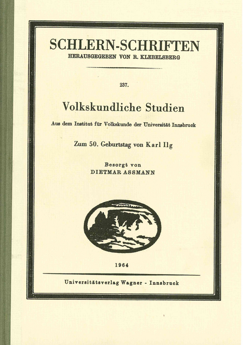 Volkskundliche Studien - 