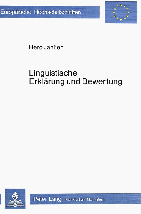 Linguistische Erklärung und Bewertung - Hero Janssen