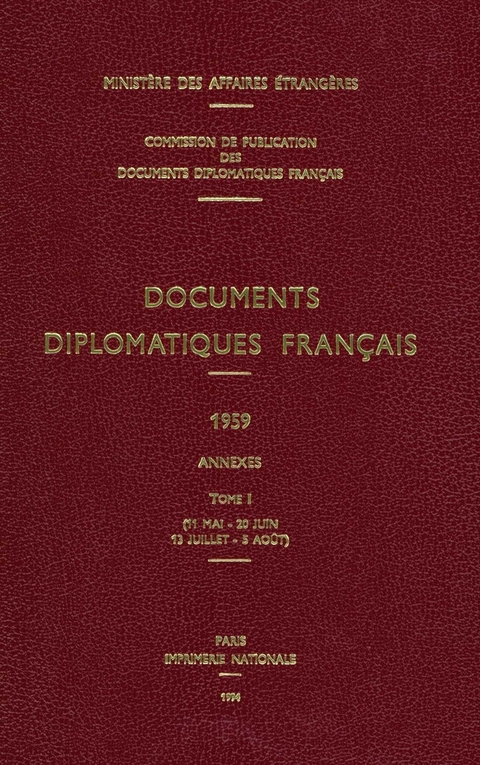 Documents Diplomatiques Français - 