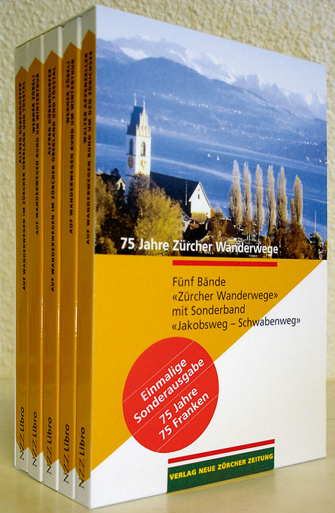 75 Jahre Zürcher Wanderwege, 5 Bde. u. Sonderbd. 'Jakobsweg - Schwabenweg' - 