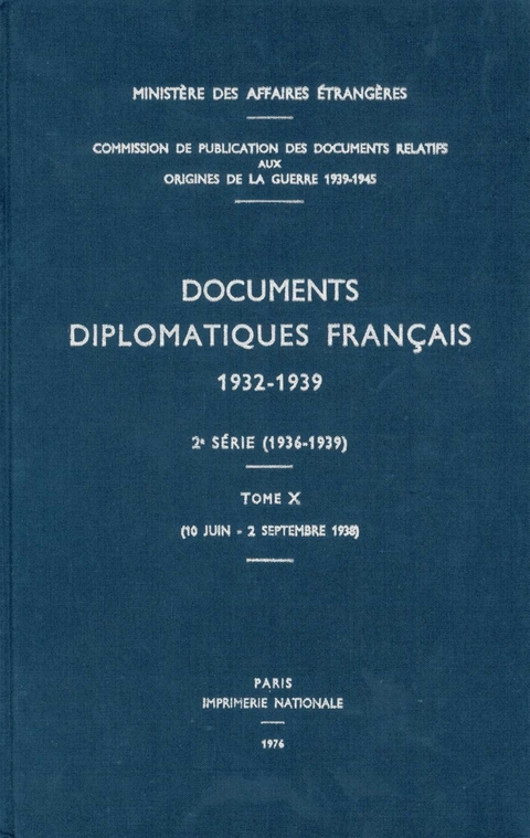 Documents Diplomatiques Français - 