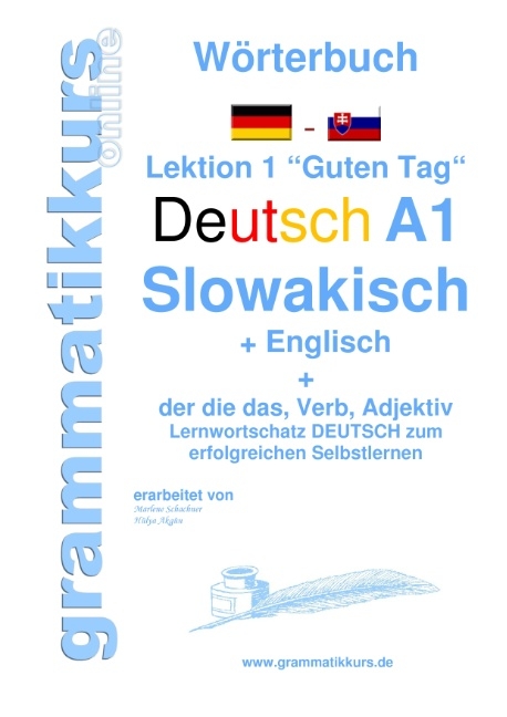 Wörterbuch Deutsch - Slowakisch - Englisch Niveau A1 - Marlene Schachner, Edouard Akom