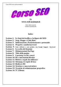 Corso SEO -  www.web-assistant.it