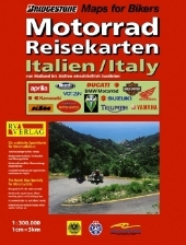 Motorrad Reisekarten Italien / Italy - von Mailand bis Sizilien einschließlich Sardinien