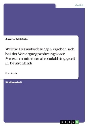 Welche Herausforderungen ergeben sich bei der Versorgung wohnungsloser Menschen mit einer AlkoholabhÃ¤ngigkeit in Deutschland? - Annina SchÃ¤flein