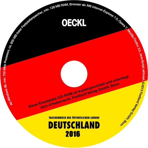 OECKL. Taschenbuch des Öffentlichen Lebens – Deutschland 2016 – CD-ROM - 