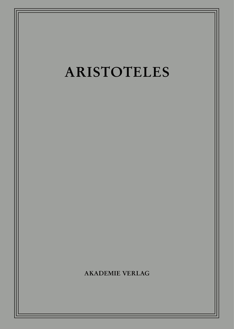 Aristoteles: Werke / Nikomachische Ethik