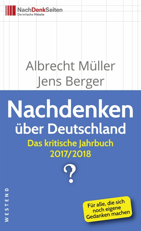 Nachdenken über Deutschland -  Albrecht Müller,  Jens Berger