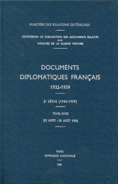 Documents Diplomatiques Français - 